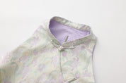 Hai Brocade Patchwork Crop Top Green