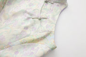 Hai Brocade Patchwork Crop Top Green