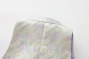Hai Brocade Patchwork Crop Top Green