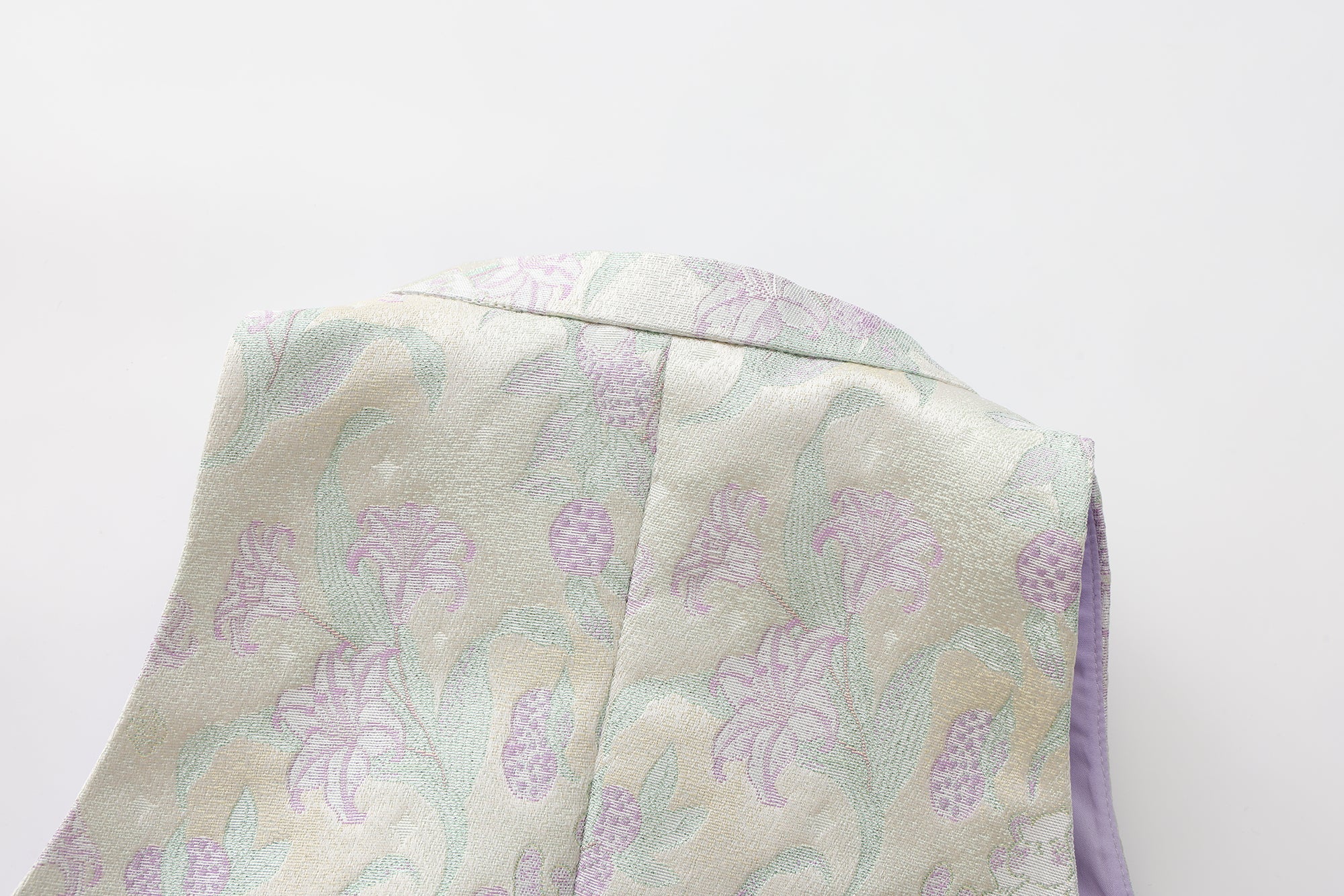 Hai Brocade Patchwork Crop Top Green