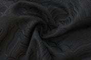 Song V Wrap Brocade Crop Top Black