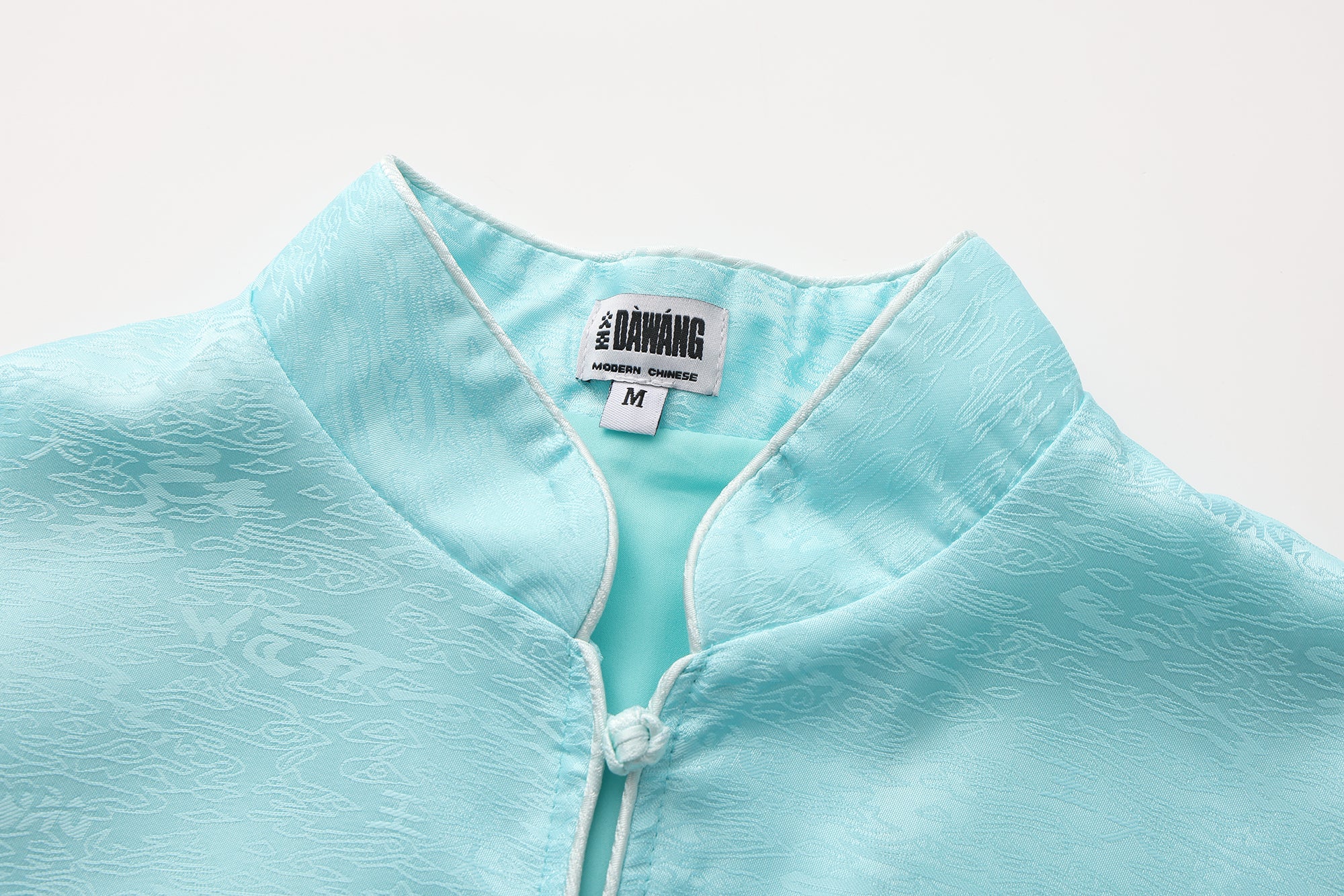 Luka Brocade Button Front Shirt Elixir Blue