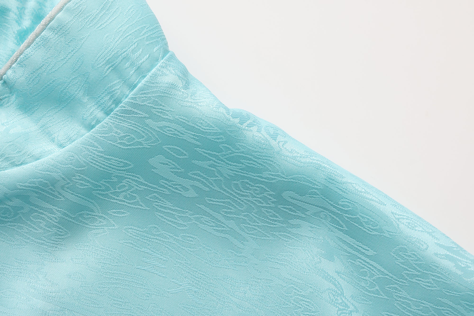 Luka Brocade Button Front Shirt Elixir Blue