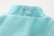 Luka Brocade Button Front Shirt Elixir Blue