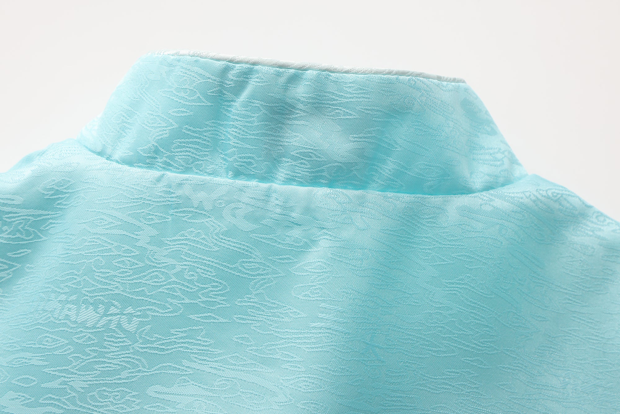 Luka Brocade Button Front Shirt Elixir Blue