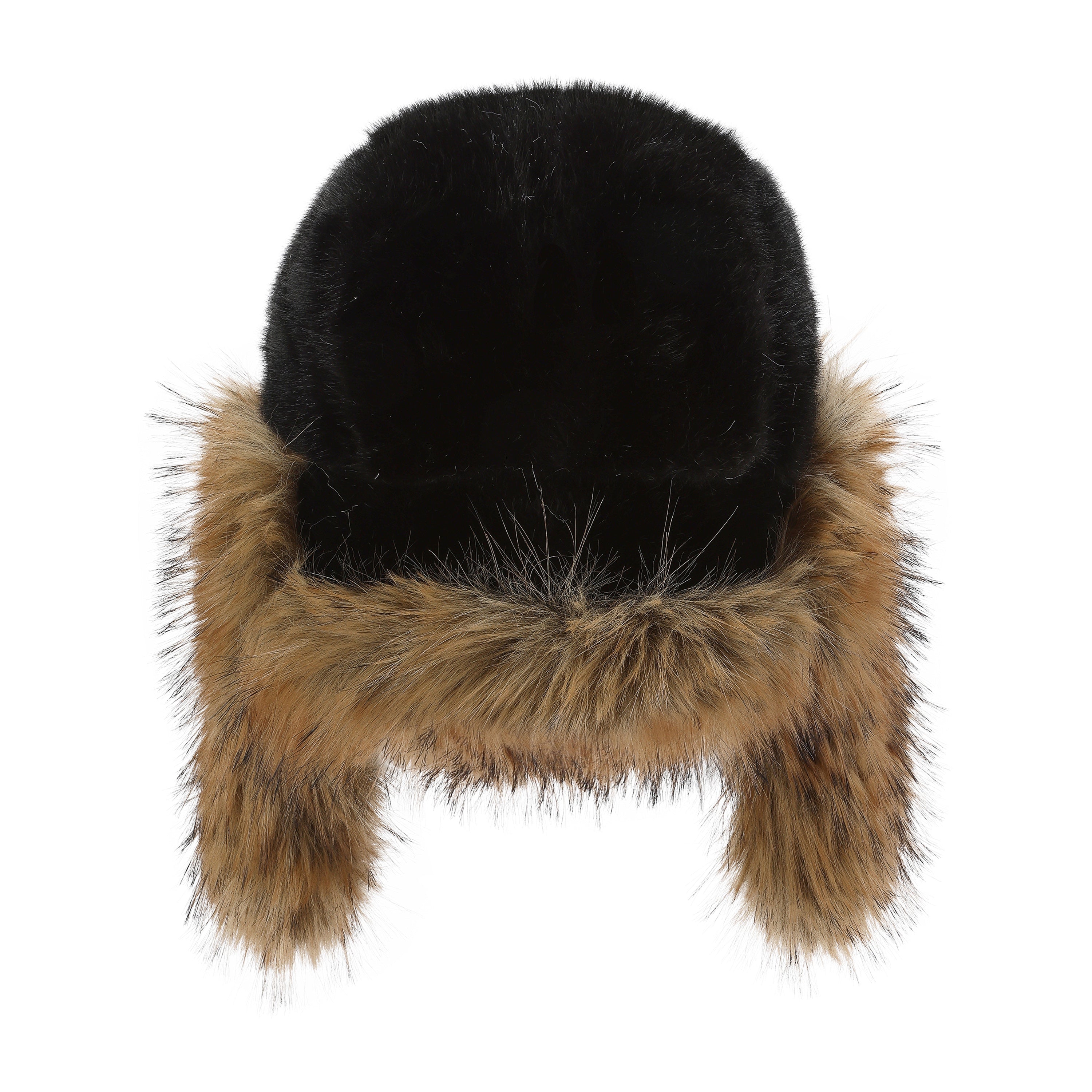 Lei Reversible Fur Trapper Hat Black/Brown