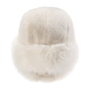 Lei Reversible Fur Trapper Hat White/Pink