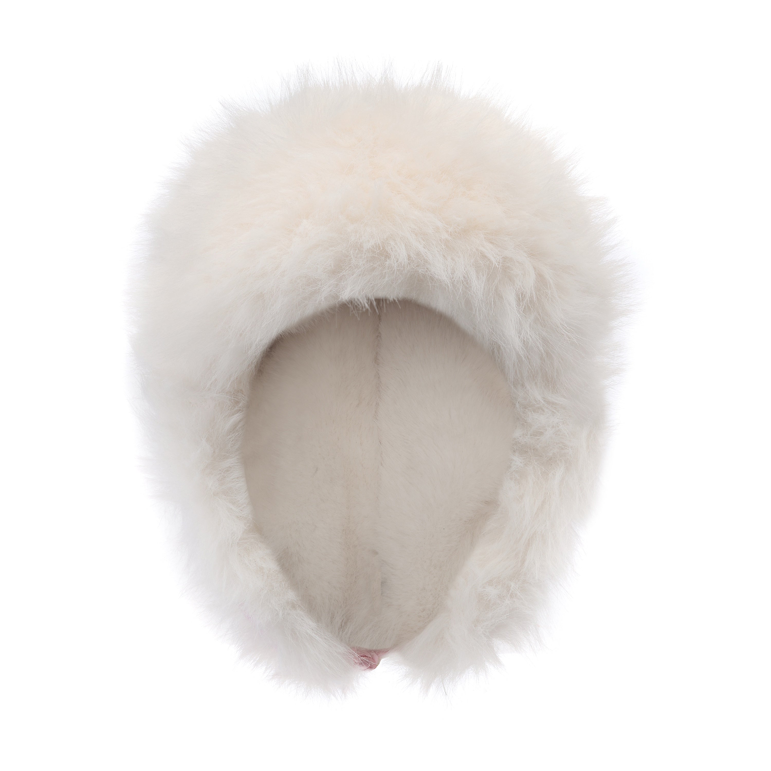 Lei Reversible Fur Trapper Hat White/Pink