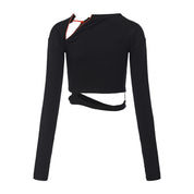 Ju Cutout Long Sleeve Knit Top