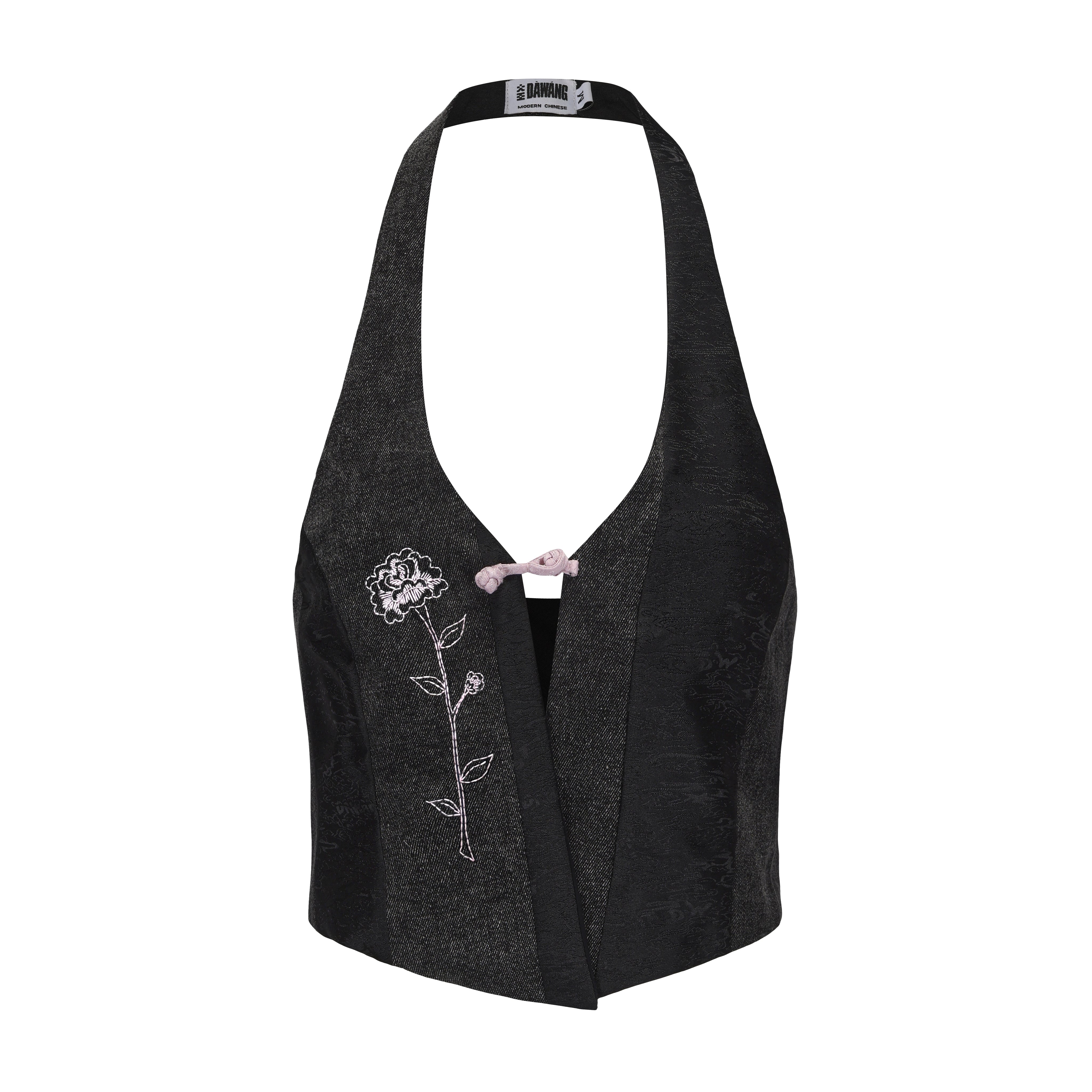 Bei Denim/Brocade Patchwork Vest x A.Shin.Mart