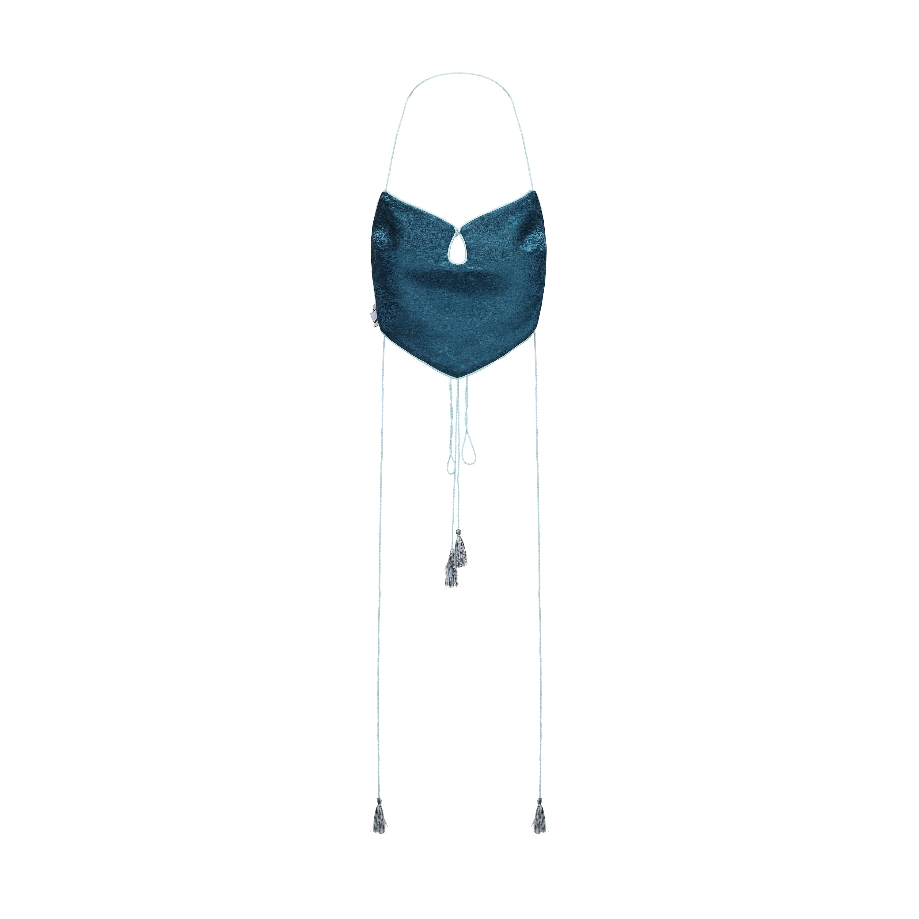 Dong Cropped Reversible Apron Top Jade Blue