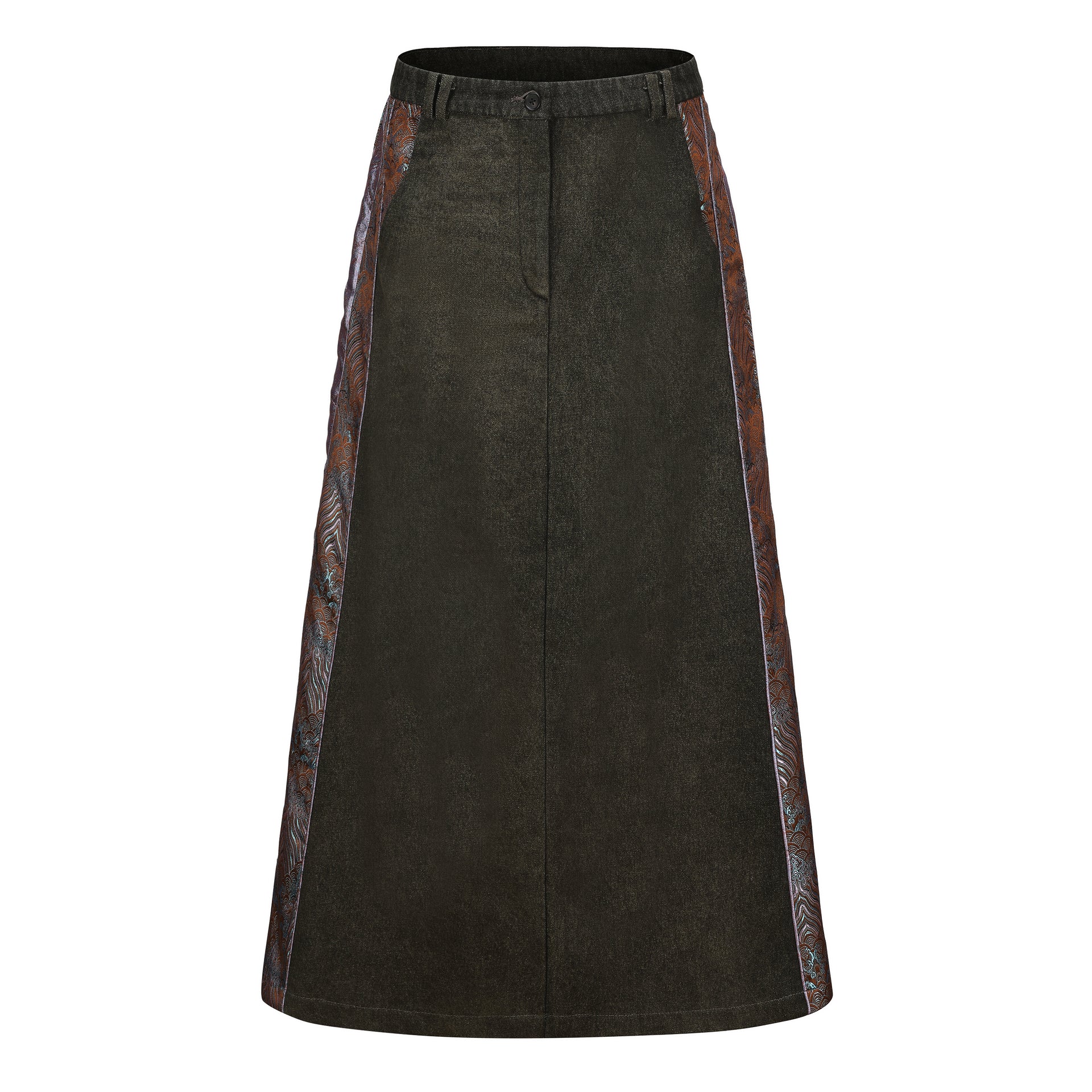 Cha Patch Maxi Skirt