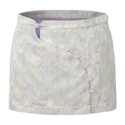 Zhen Side Button Mini Skirt Green