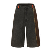 Ye Cargo Denim Shorts Phoenix Red