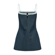 Pei Denim Detachable Strap Dress