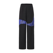 Deng Cotton/Brocade Patch Pants