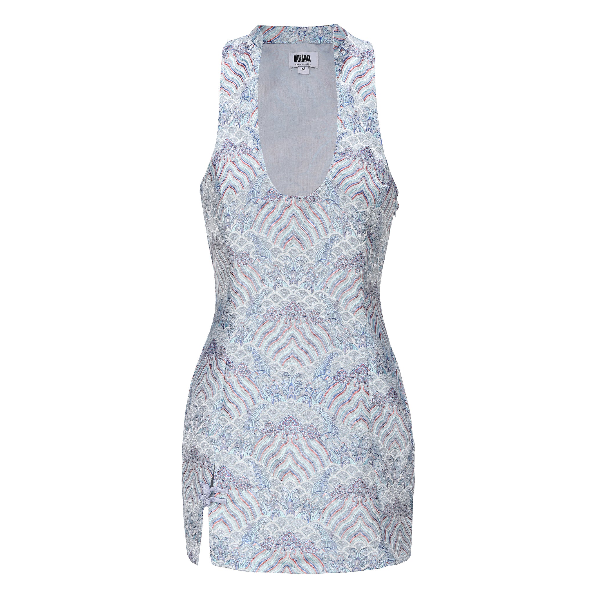Hua Sleeveless Brocade Mini Dress Cloud Moire Large / Cloud Moire Hua Sleeveless Brocade Mini Dress Cloud Moire Large / Cloud Moire