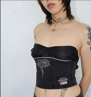 Ban Denim Patch Tube Top x A.Shin.Mart