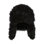 Lei Reversible Fur Trapper Hat Silver/Black