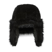 Lei Reversible Fur Trapper Hat Silver/Black