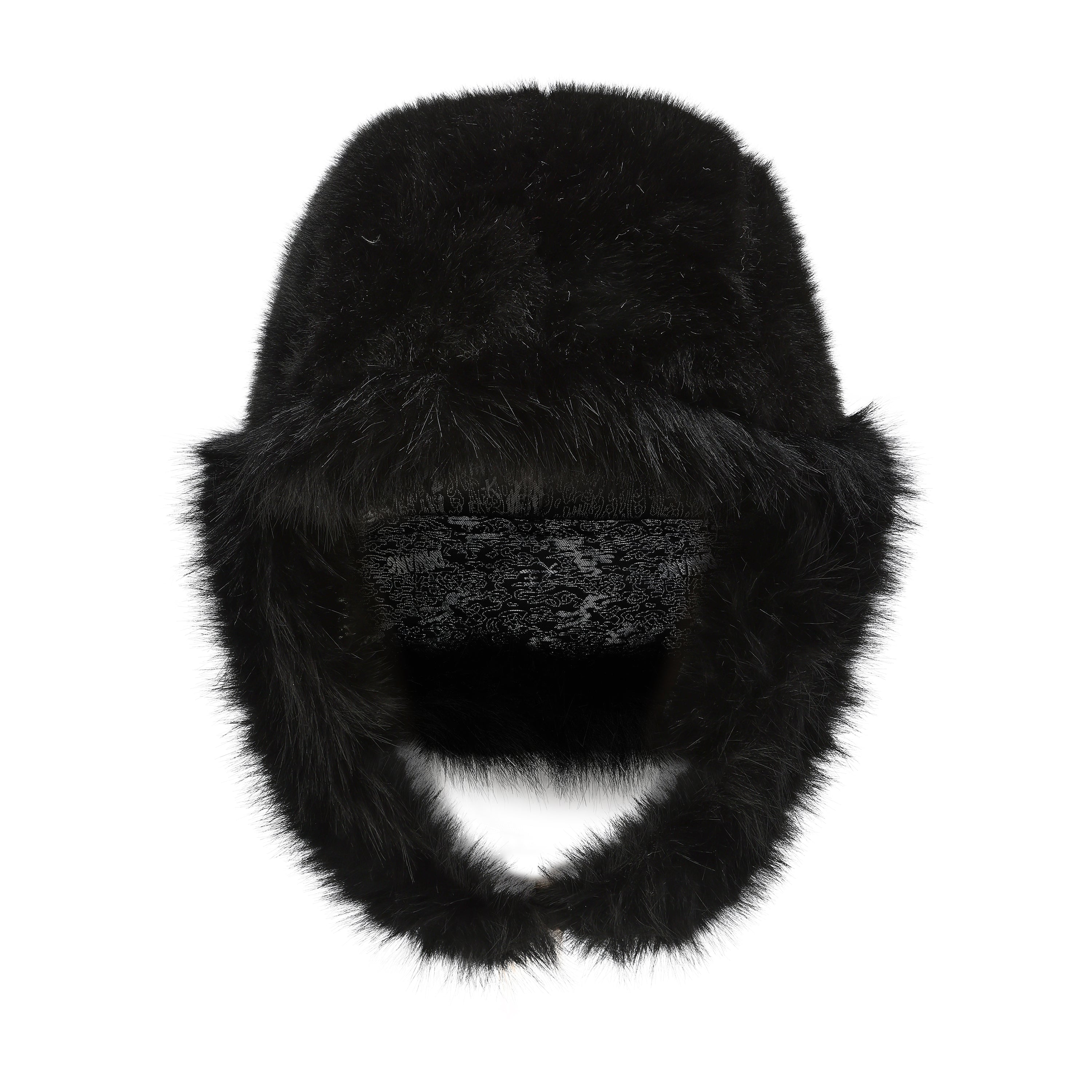 Lei Reversible Fur Trapper Hat Silver/Black