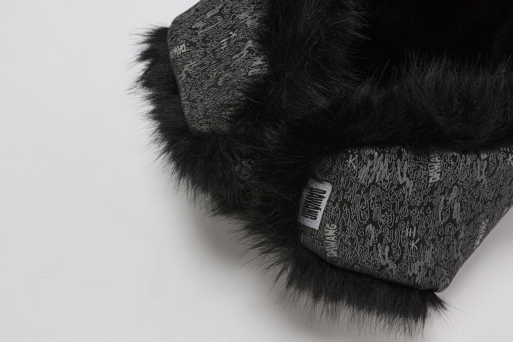 Lei Reversible Fur Trapper Hat Silver/Black