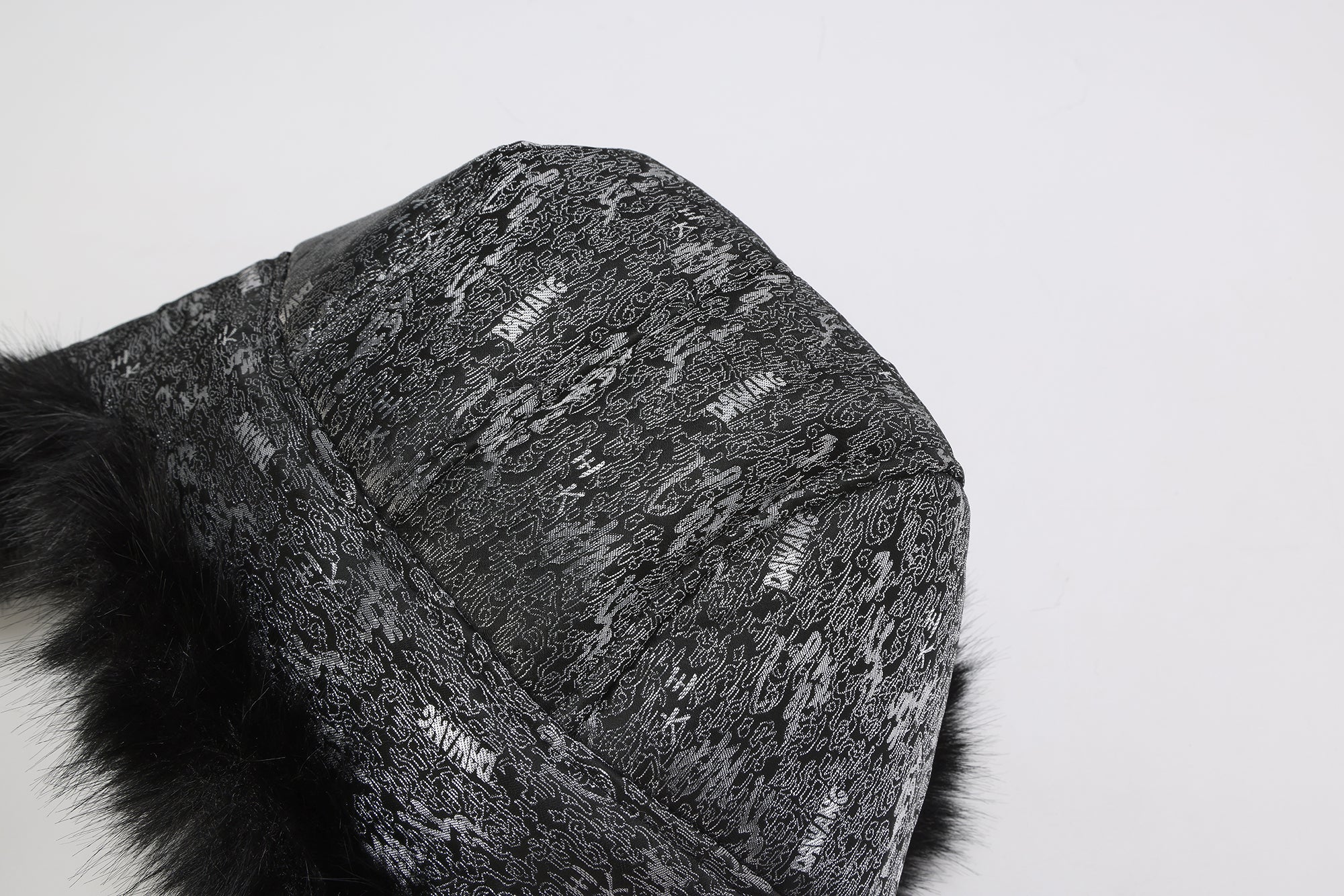 Lei Reversible Fur Trapper Hat Silver/Black