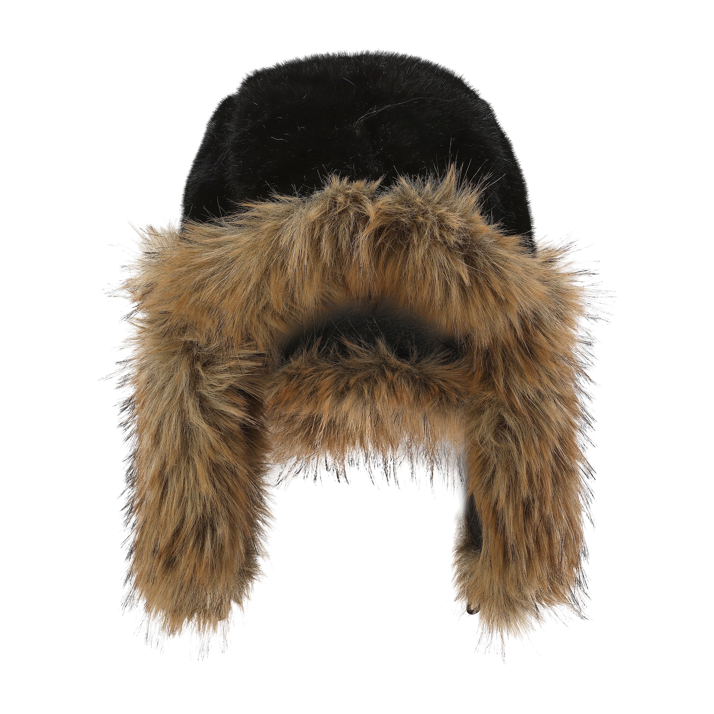Lei Reversible Fur Trapper Hat Black/Brown