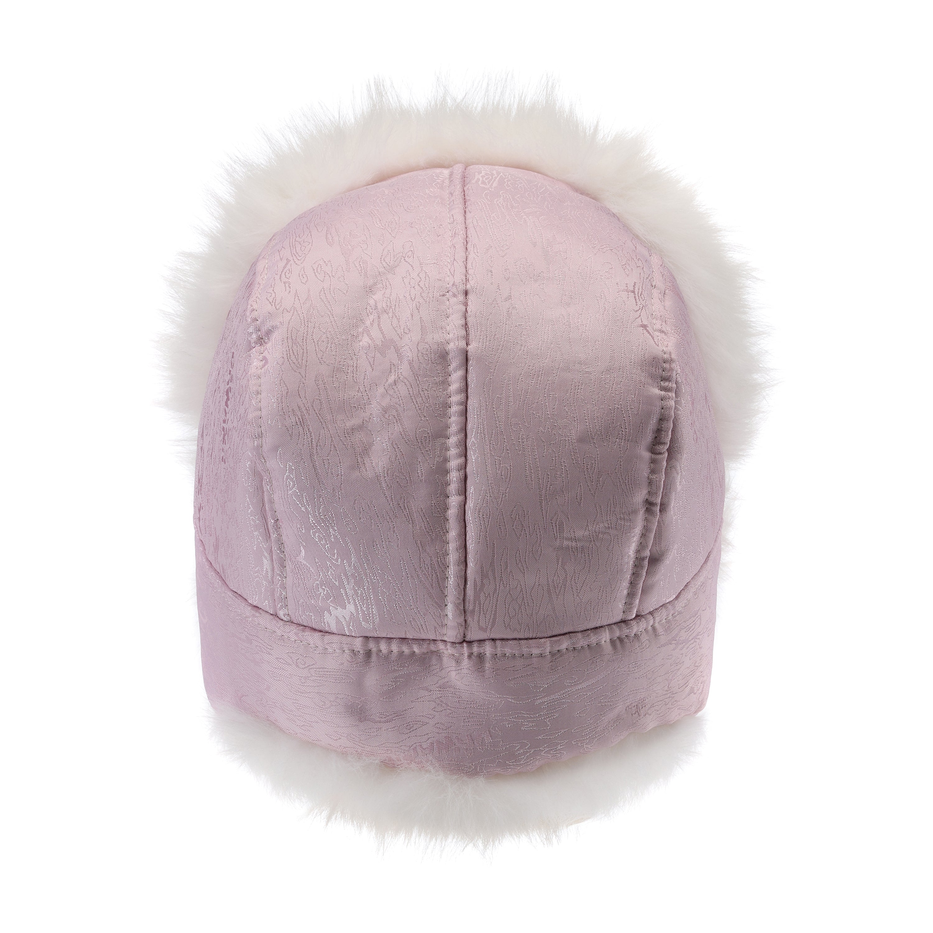 Lei Reversible Fur Trapper Hat White/Pink