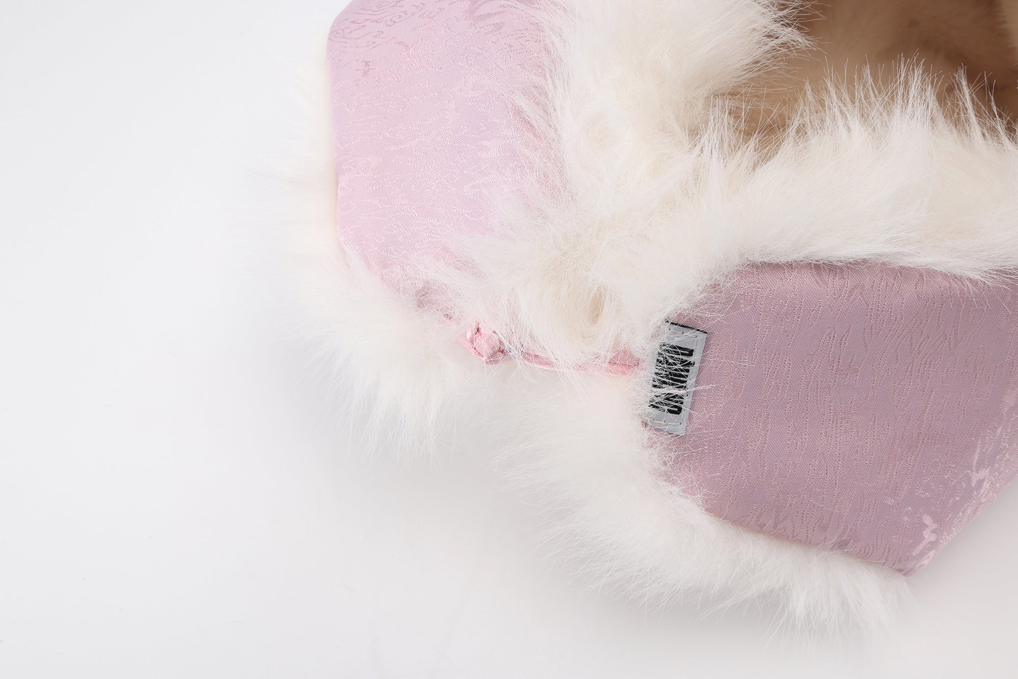 Lei Reversible Fur Trapper Hat White/Pink