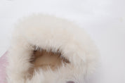 Lei Reversible Fur Trapper Hat White/Pink