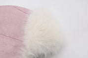 Lei Reversible Fur Trapper Hat White/Pink