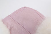 Lei Reversible Fur Trapper Hat White/Pink