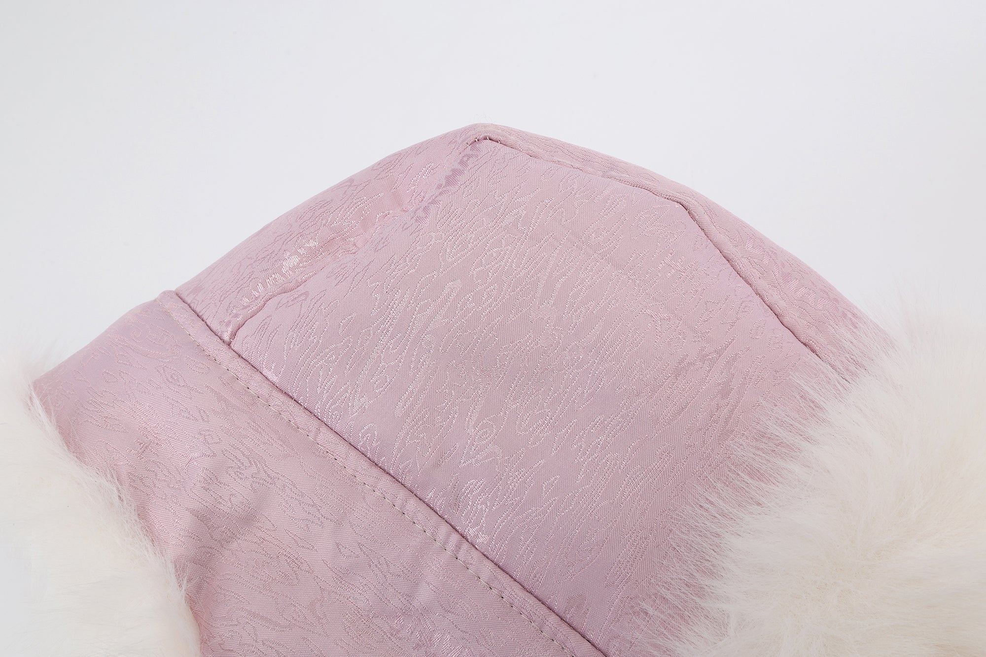 Lei Reversible Fur Trapper Hat White/Pink