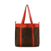Shuang Reversible Tote Bag Red/Brown