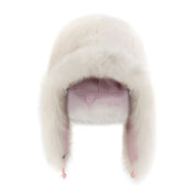 Lei Reversible Fur Trapper Hat White/Pink
