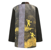 Star Glazing Denim Brocade Patch Suit