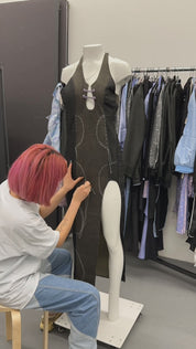 Syzygy Patch Denim Brocade Maxi Dress