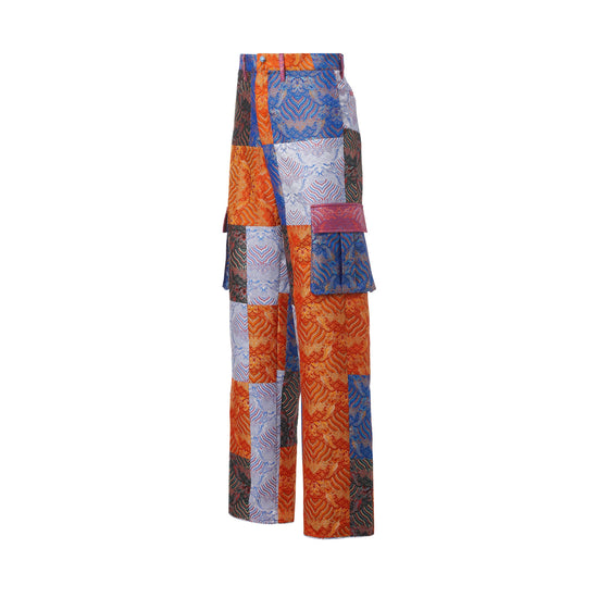 DAWANG Patchwork Side Pocket Wide Leg Pants