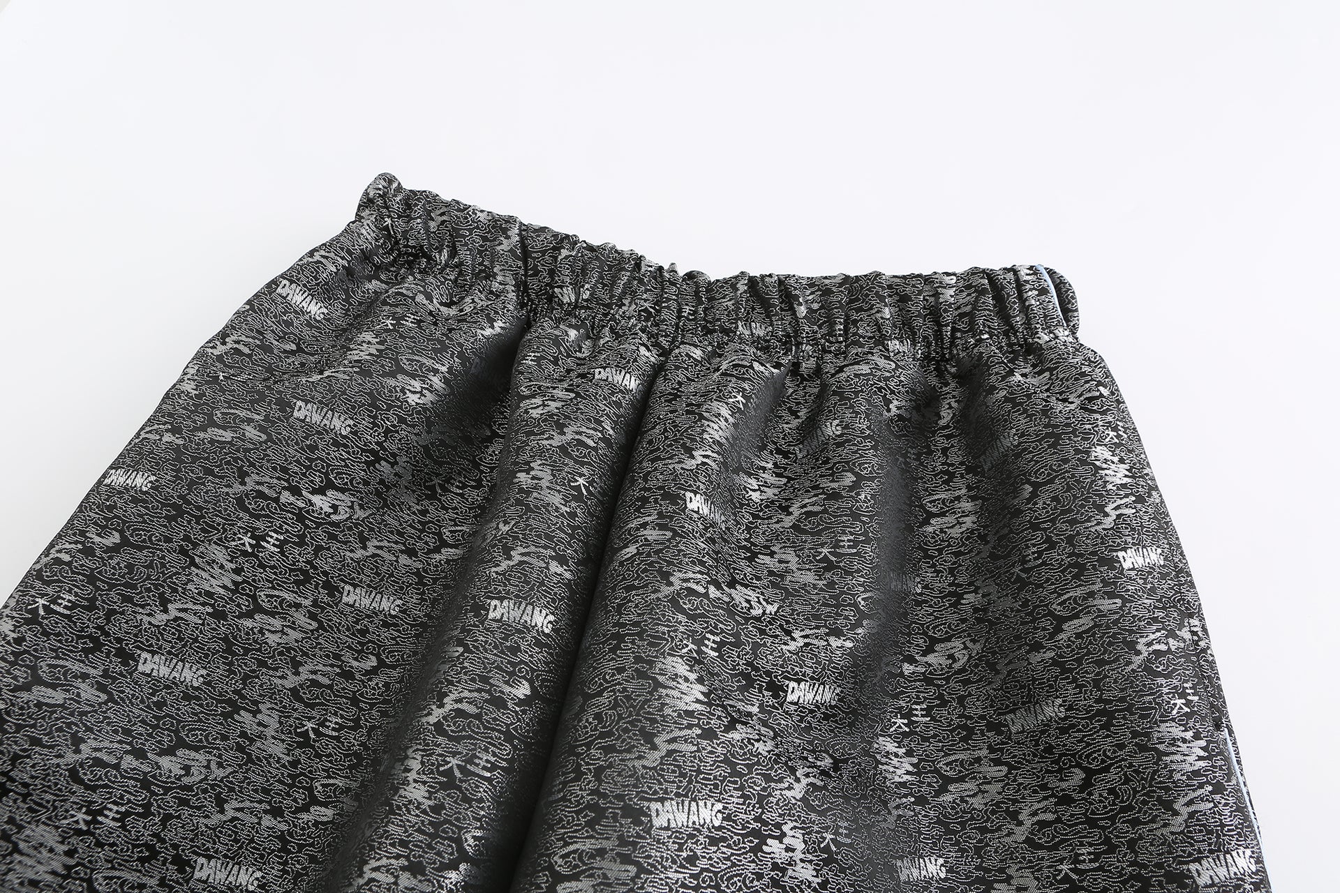 Fu Brocade Wide Leg Track Pants