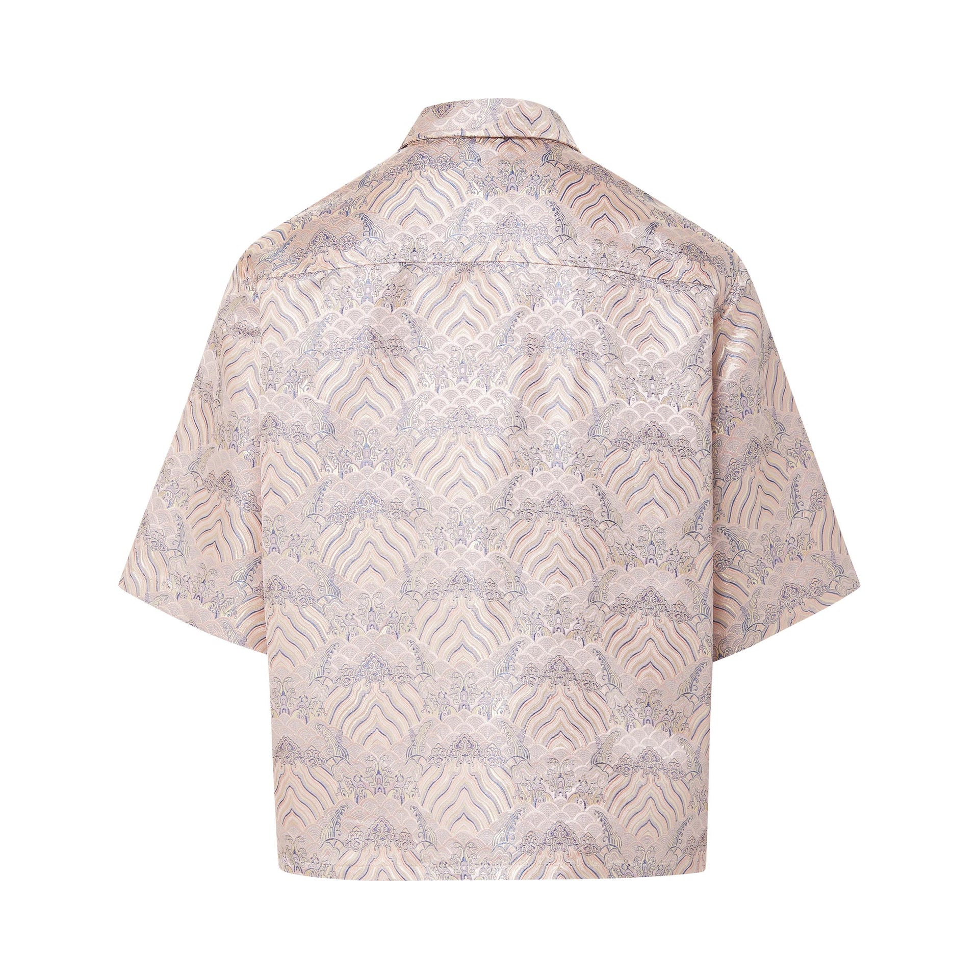 Dori Brocade Straight Collar Shirt