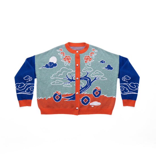 Slay the Tiger Intarsia Unisex Cardigan