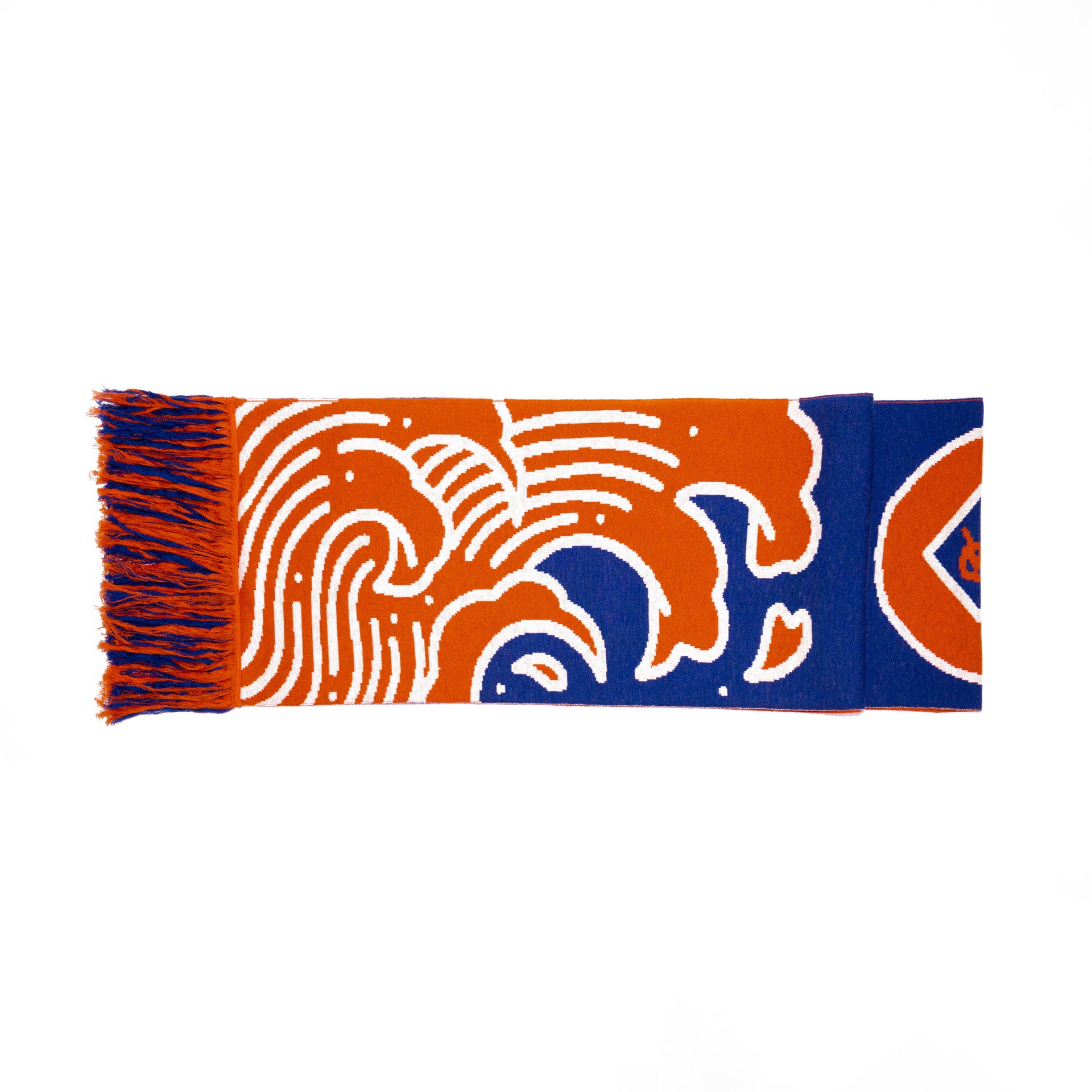 Ganbei Reversible Intarsia Wool Scarf