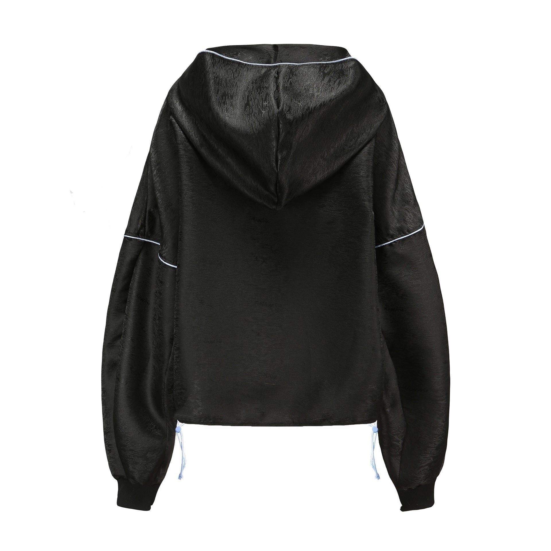 Jin Open Neck Drawstring Adjustable Hoodie